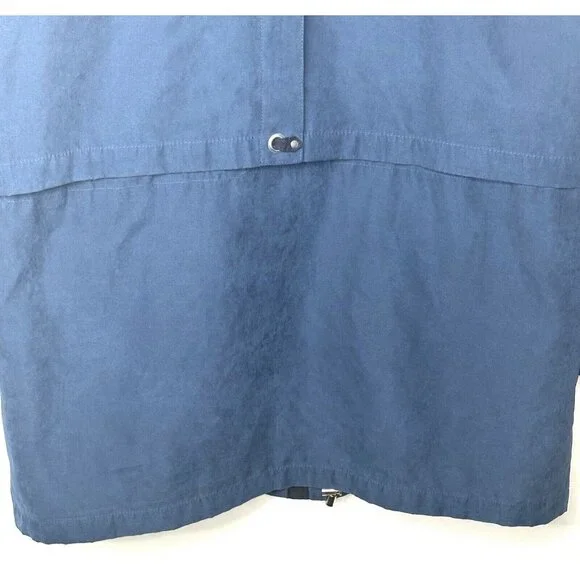 Vintage Womens London Fog Faux Suede Sanchita Jacket Drawstring Waist Blue Sz 1X - Picture 6 of 15